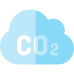 icona di una nuvola blu con all'interno la scritta CO2